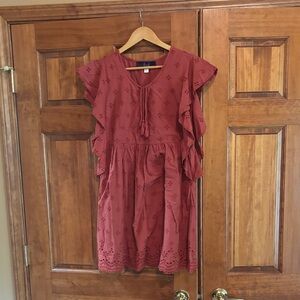 Blue Rain Rust Midi Dress